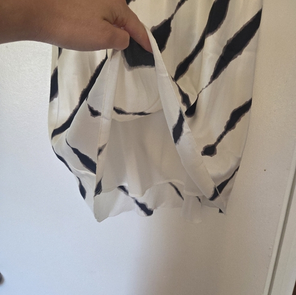 ATM Silk Skirt S Zebra Print Charmuese Stripe Slip 100% Silk - Picture 4 of 7